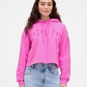 GAP Vibrant Pink Women's Cropped Hoodie